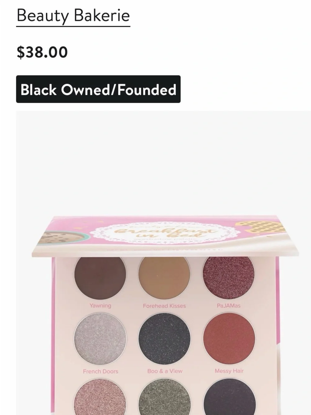 Beauty Bakerie Breakfast in Bed Eyeshadow Palette - Pink & Gold